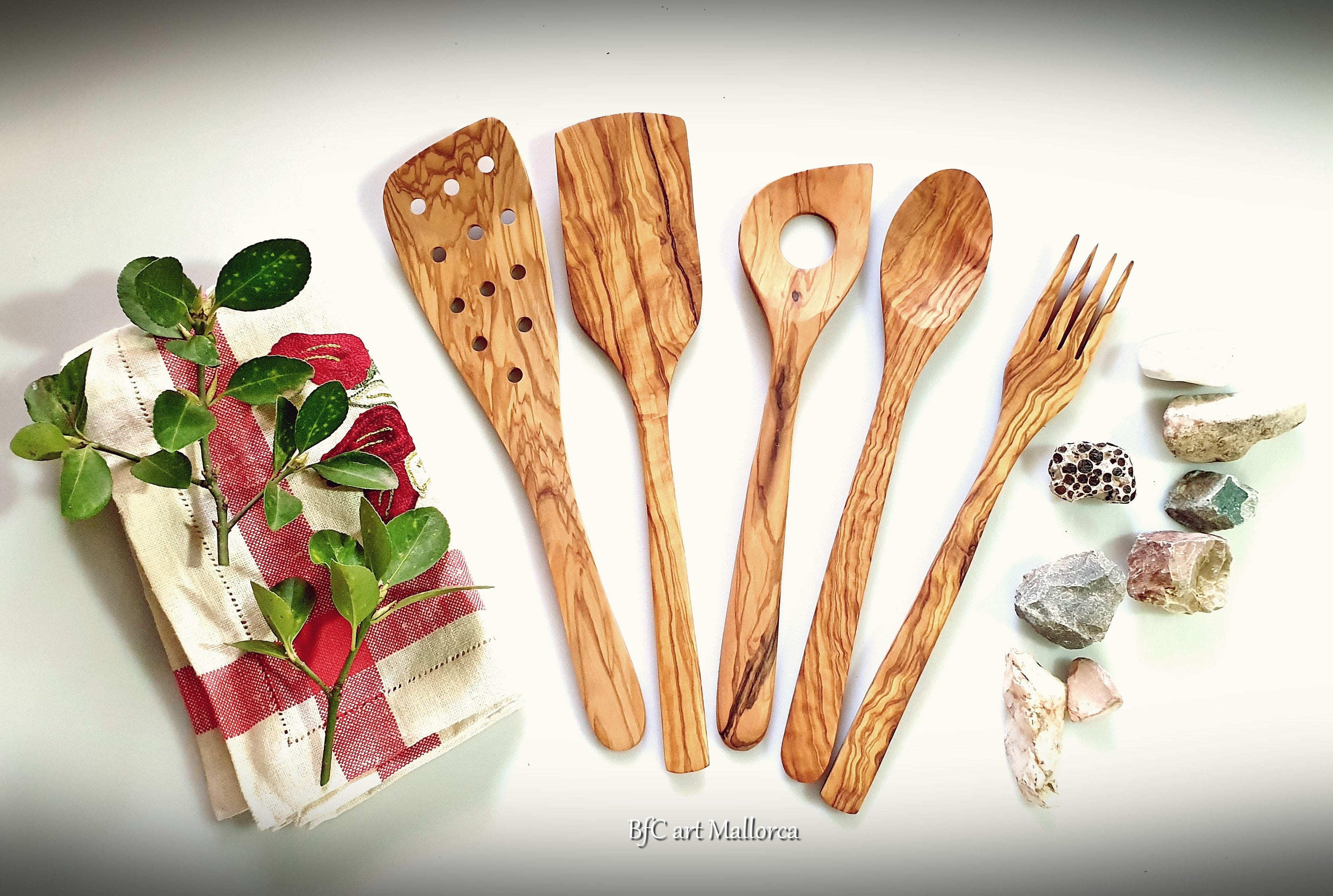 Traditional Olive Wood Honey Drizzler Wooden Honey Spoon Natural Honey  Drizzle 