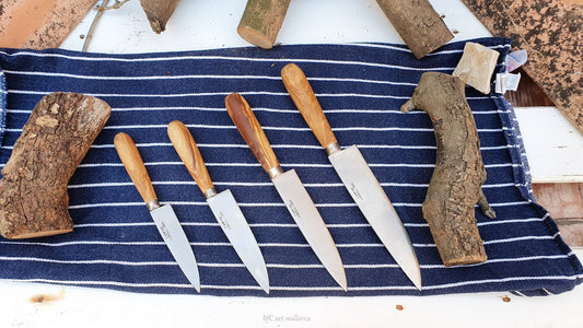 Handmade Olive Wood Handle Knives - Premium Stainless Steel Blades, Customizable for Personalized Gifts