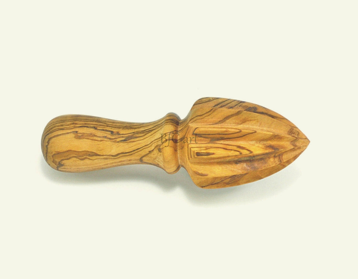 Handmade Olive Wood Citrus Reamer: Quick Juice Squeezer (5.1 inch)