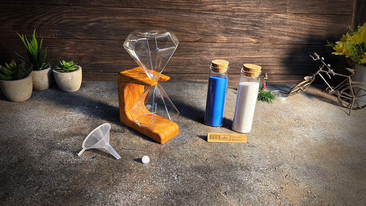 Personalized Olive Wood Wedding Sand Ceremony Set: Unity Ritual Kit