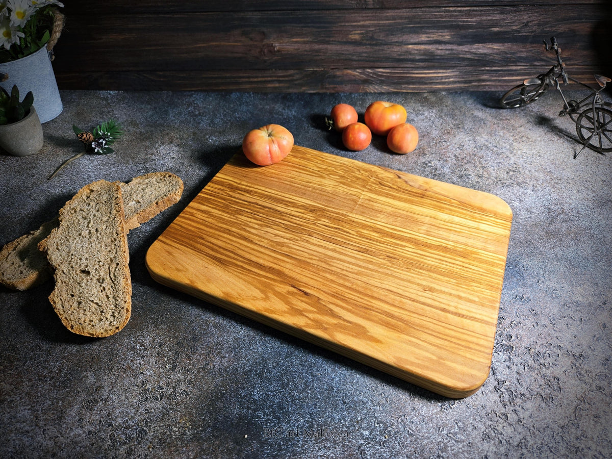 Olive Wood Cutting Board, Rustic Handcrafted Board, Premium Chopping and Serving Board, Made from One Solid Piece