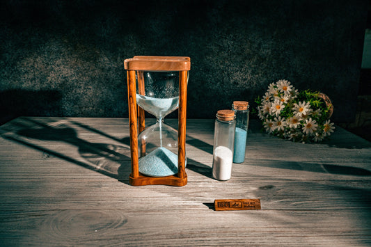Unique Wedding Unity Sand Hourglass – BFC Art Mallorca Design with Sand Included | Olive Wood Ceremony Keepsake & Gift