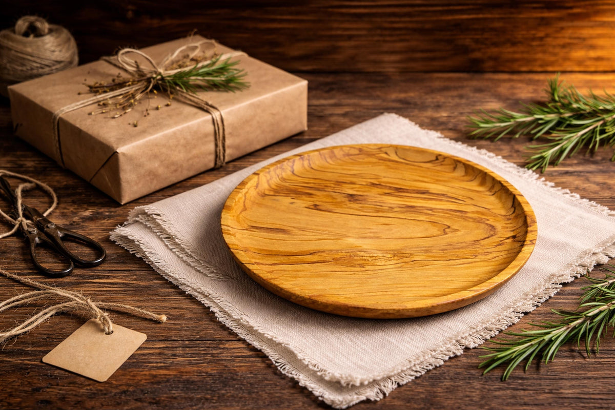 Handmade Olive Wood Plate, Small Appetizer Bowl, BfC Art