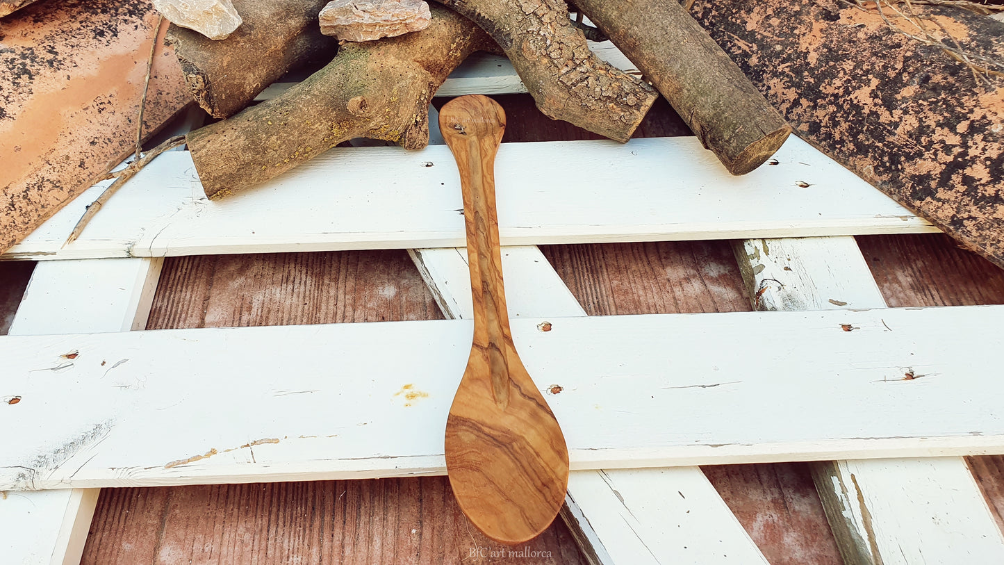 Double Mouth Wooden Spoon, Double Spoon, Tasting Spoon, Spoon with 2 uses, Anti Burn Spoon, Hygienic Spoon, Olive Wood Spoon, Tast Spoon Eco