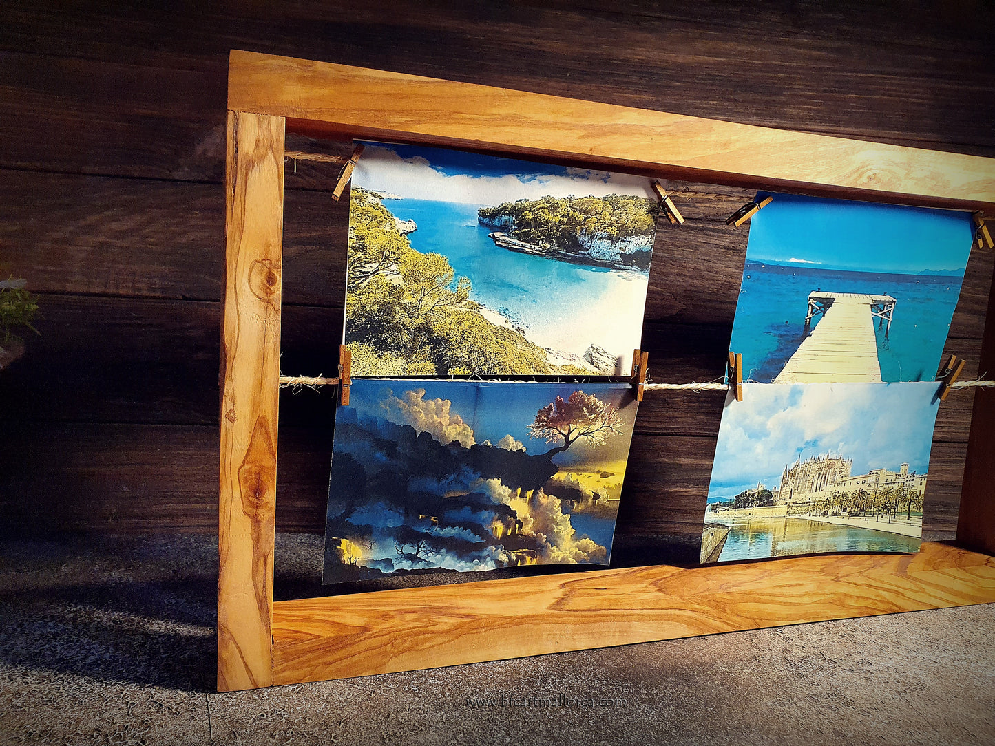 Original handmade olive wood photo frames, with our large rectangular design