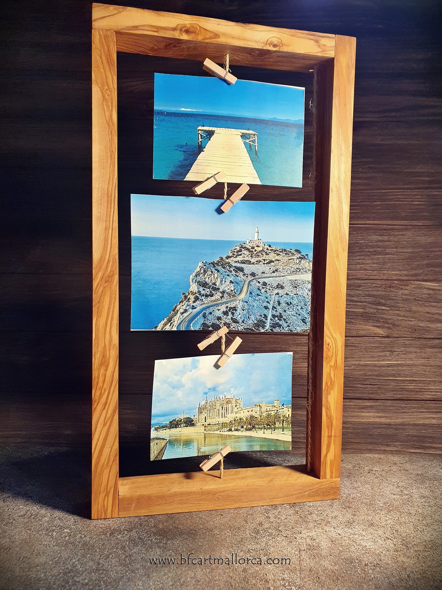 Original handmade olive wood photo frames, with our large rectangular design