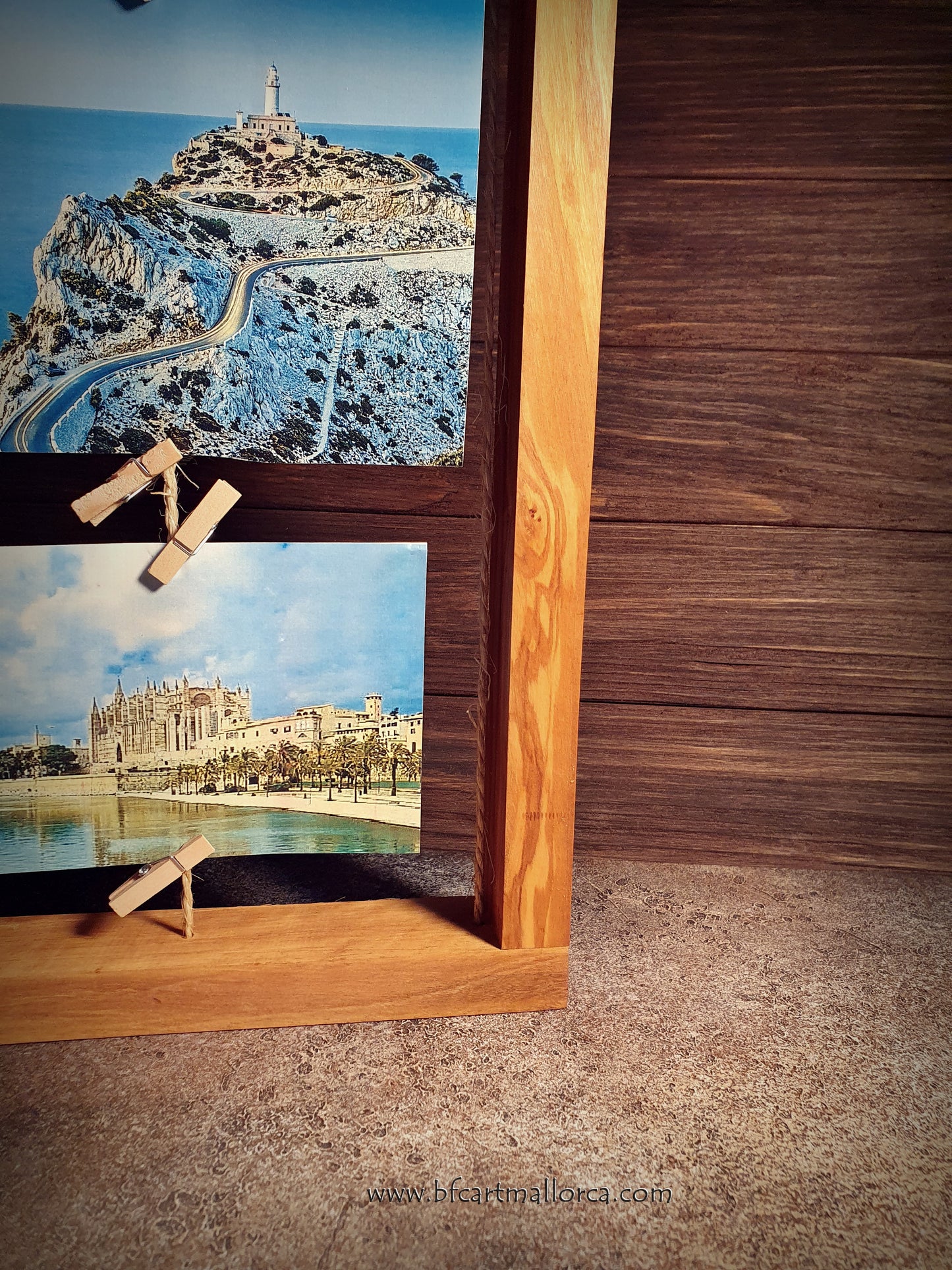 Original handmade olive wood photo frames, with our large rectangular design