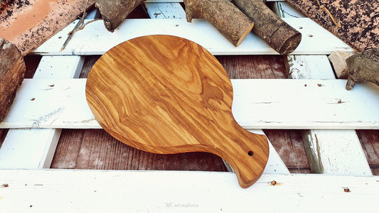 Cutting Board Olive Wood, Serving Board With Handle, Round Chopping Board, Round Cutting Board, Wood Plate, Round Wood Plate, Cutter Handle