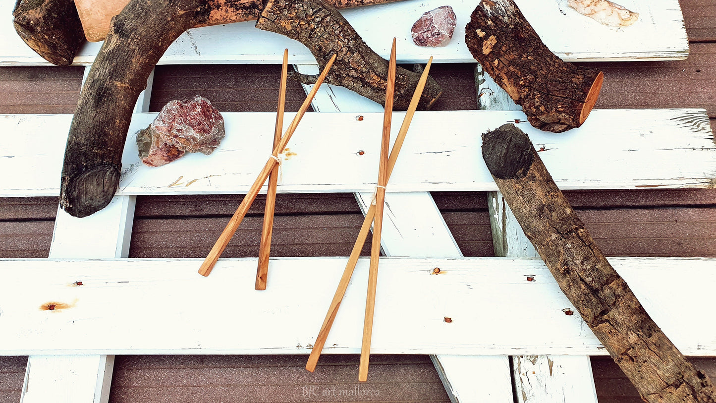 Handmade Chopsticks Olive wood, 4 Chinese Chopsticks, Wooden Chopsticks set, Sushi Chopsticks