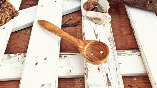 Wooden Spoon, Olives Spoon, Serving Spoon Gift , Wooden cutlery, Spoon With Holes, Olive Wood Spoon, Pasta , Gift For Men, Wedding gift