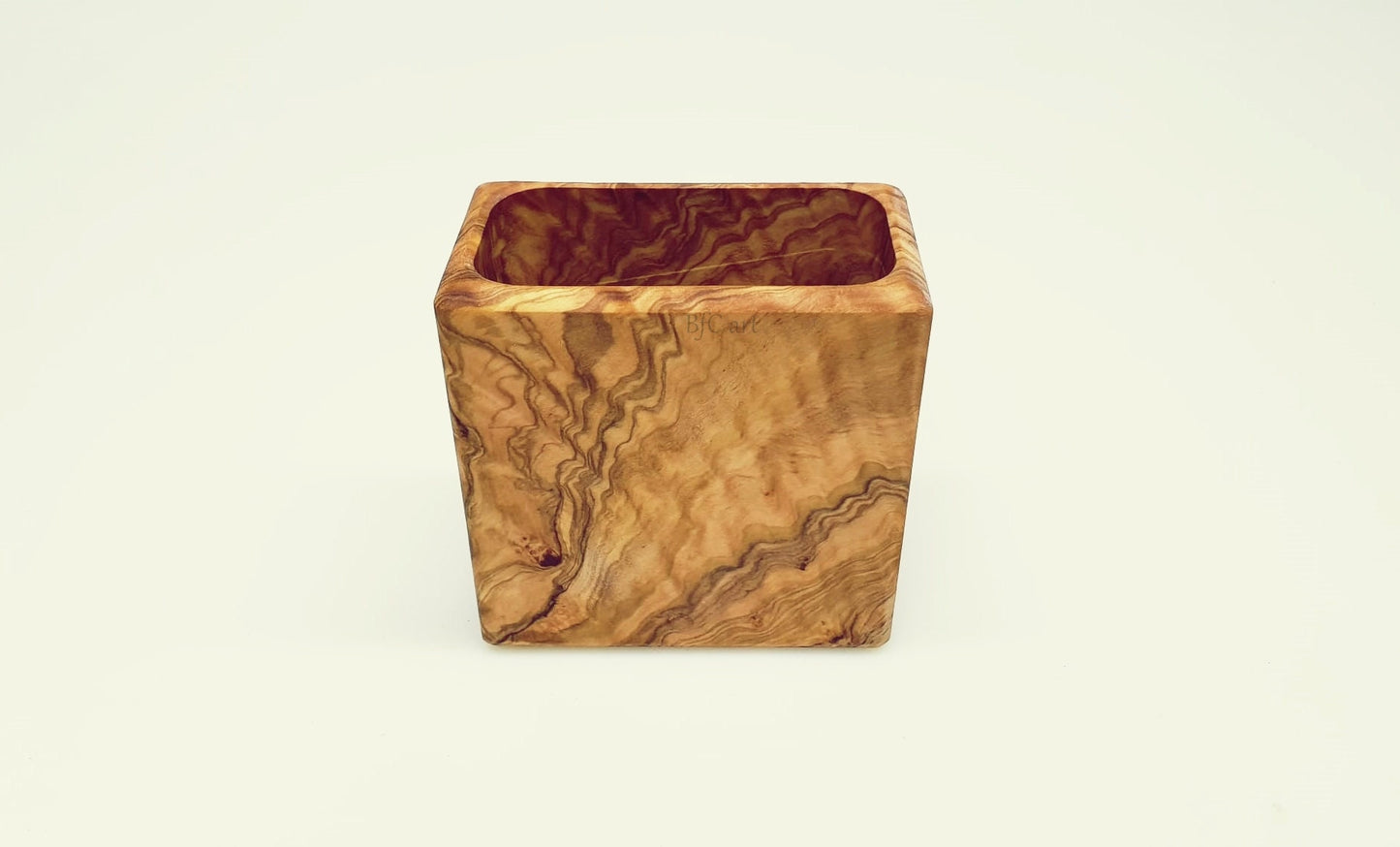 Pencil Holder Olive wood, Office Pencil Holder, Wood Desk Pen, Office Supplies, Toothbrush cup , Pot Pens, Storage Pencil Cup , Square Pot