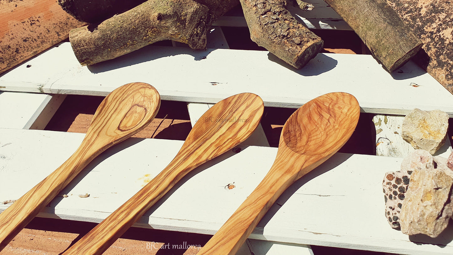 Spoon Olive Wood, Cooking Spoon, Spoon for Eating, Ecological and Natural Spoon, Kitchenware Spoon, Spoon Cooking, Wooden Spoon, Wood Spoon