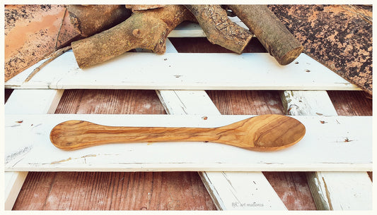 Double Mouth Wooden Spoon, Double Spoon, Tasting Spoon, Spoon with 2 uses, Anti Burn Spoon, Hygienic Spoon, Olive Wood Spoon, Tast Spoon Eco