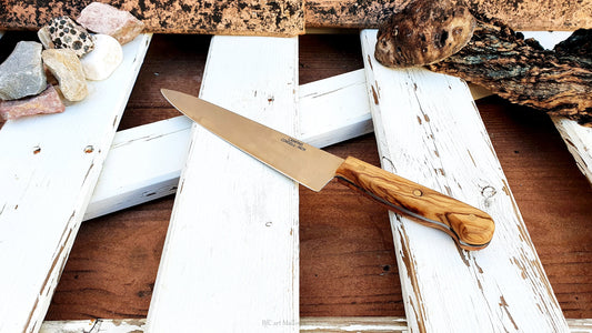 Craft Kitchen Knife, Meat Knife, Chef's Knife, Handmade Knife, Butchers Knife, Stainless Steel Knife, Olive Wood Craft Knife, Classic Knife