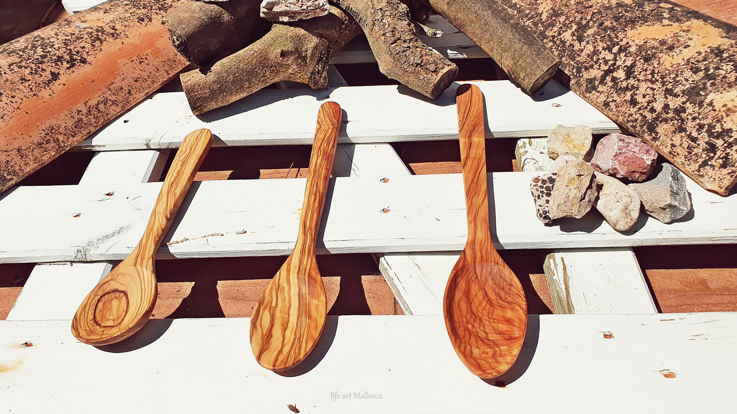 Spoon Olive Wood, Cooking Spoon, Spoon for Eating, Ecological and Natural Spoon, Kitchenware Spoon, Spoon Cooking, Wooden Spoon, Wood Spoon
