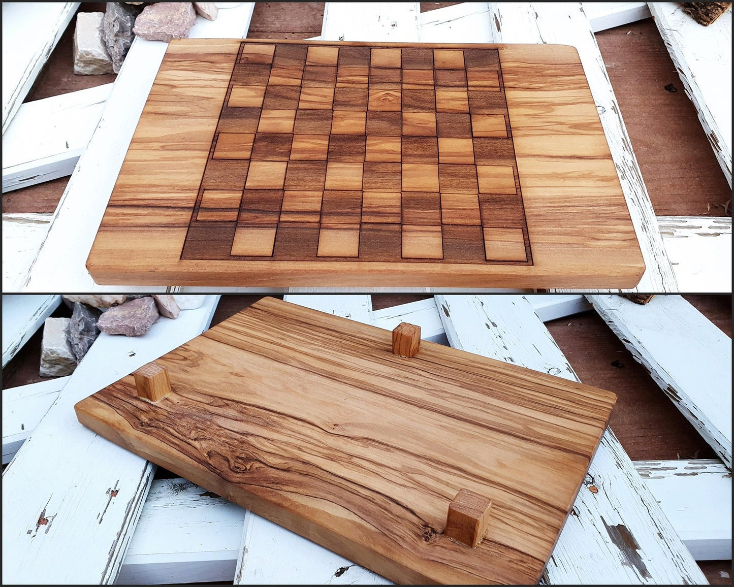 Olive Wood Chess Board, Artistic Chess, Wooden Chess, Chessboard, Father Gift, Chess, Christmas Gift, Vintage Chess, Husband gift