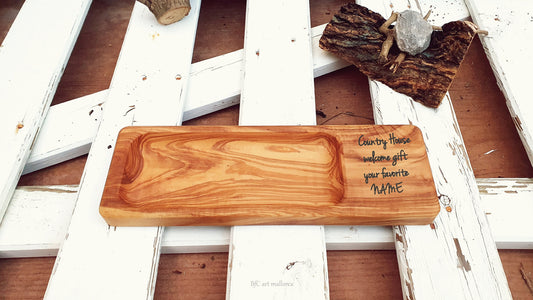 Custom Olive Wood Office Tray, Personalized Bread Tray, Plain Wood Organizer Tray, Wood Pen Holder Tray, Serve Snacks, Wood Tray coins,