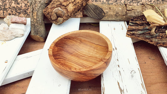 Cereal bowl, Snack Bowl, Plastic Free Bowl, Cereal Bowl Olive Wood, Wooden Fruit Bowl,Vintage Kitchen, Bowl Wood For Snack, Mid Century Bowl