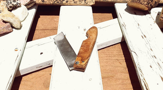 Handmade Pocket Knife, Folding Hunting Knife, Hiker Knife, Stainless Steel Knife, Olive Wood Craft Knife, Field Knife, Wood Knife, Boy Gift