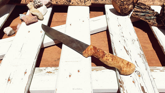 Meat Knife Olive Wood, Butchers Knife, Handmade Knife, Chef Gifts Kitchen Cleaver, Stainless Steel Knife, Olive Wood Craft Knife Field Knife