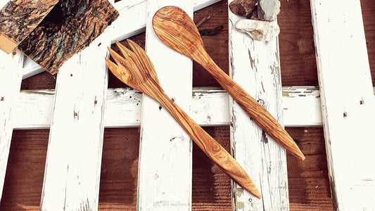 Large Salad Spoons Olive Wood, Salad Bowl Spoons, Large Wooden Cutlery, Olive Wooden Salad Spoons, Salad Servers, Large Skillet Spoons