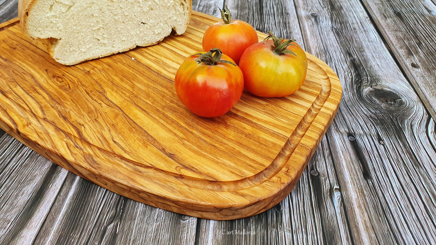 Personalized Olive Wood Boards, Chopping Board Wood, Chopping Board With External Groove , Tray Not Drip, Meat Tray, Cheese Tray, Olive Wood
