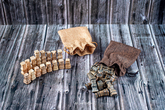 Handmade Chess Pieces to play the Rustic Chess Game with Olive Wood Pieces, Set Square olive wood chess pieces unique, Wooden chespieces set