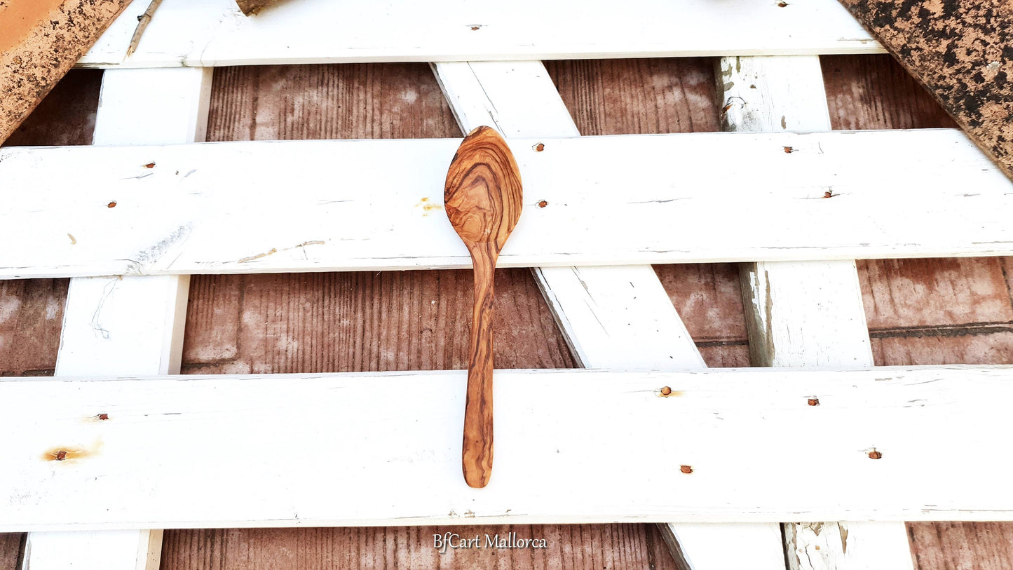 Olive Wood Spoons Eating or Teaspoon, Small Spoons.