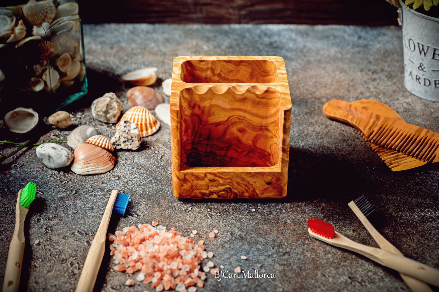 Toothbrush and Toothpaste Holder, Family Toothbrushes, Toothbrush Cup Holder, Wooden Toothbrush Cup, Cup for Toothbrushes, Bathroom cup set