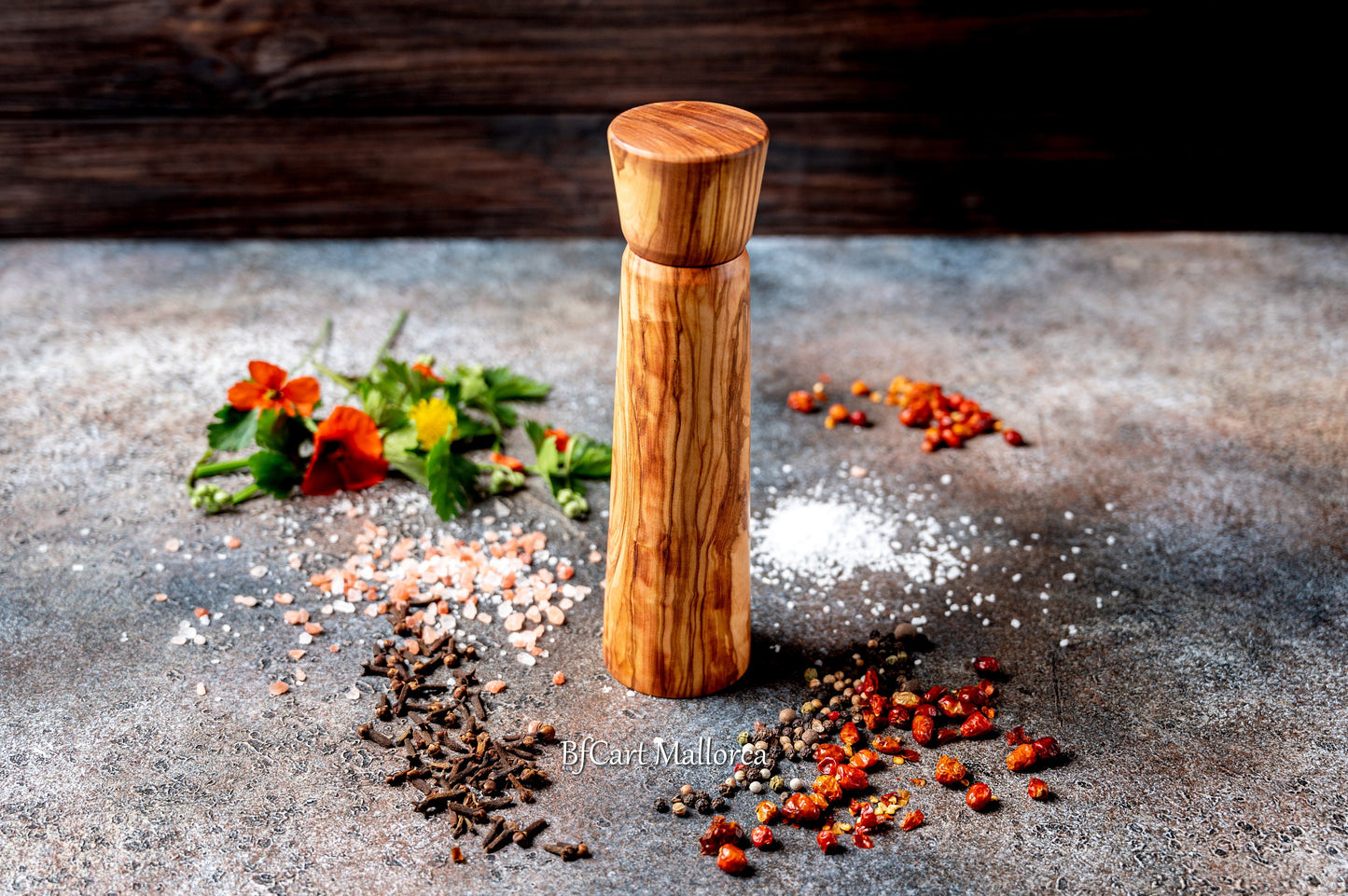 Pepper Shaker for Grinding peppers and Salt High quality , One hand salt and pepper mill, Large Capacity olive wood Ceramic Grinders