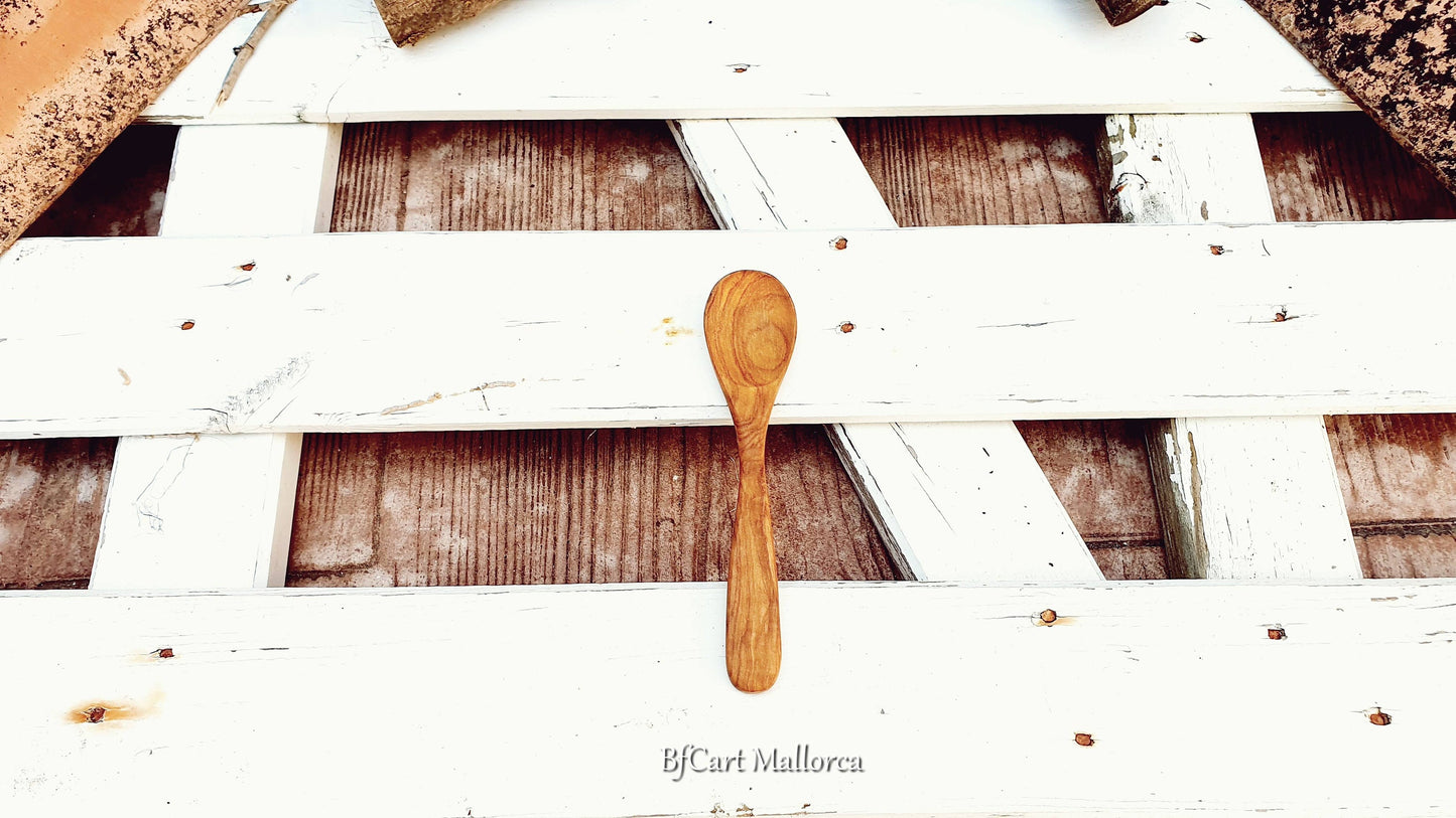 Olive Wood Spoons Eating or Teaspoon, Small Spoons.