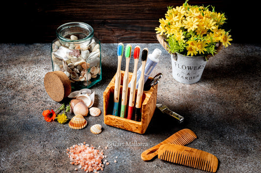 Toothbrush and Toothpaste Holder, Family Toothbrushes, Toothbrush Cup Holder, Wooden Toothbrush Cup, Cup for Toothbrushes, Bathroom cup set