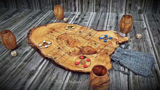 Custom Parcheesi board game, Aggravation board game Ludo on Full Rustic Olive Wood Board Parcheesi Vintage, Ludo Game Gift, Table Game
