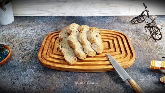 Wooden Bread Cutting Board With Crumb Catcher, Bread Cutting Boards Baguette, Serving Tray for Bread Vintage, Tray Bread board Crumb box