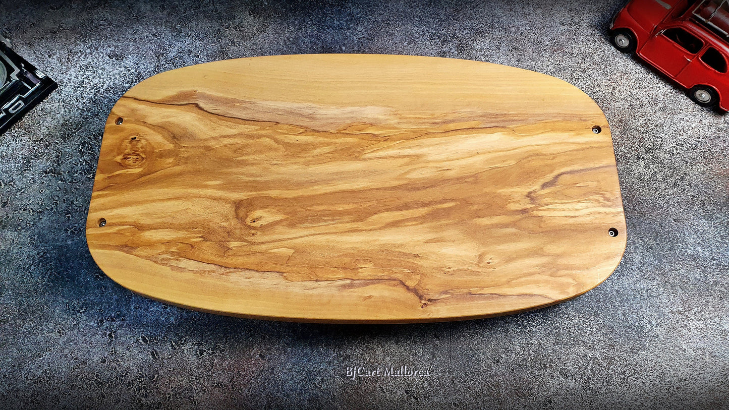 Tray with handles Wooden serving personalized, Tray with Handles Olive wood, Tray for Serving Breakfasts in Bed, Tray for Coffees Serving