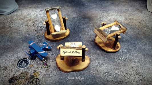 Hourglass Custom Rustic With Twist Rocker 5 minutes, Handmade Sand Timer, Live Edge Hourglass Home and Office Decoration Antique Sand Timer