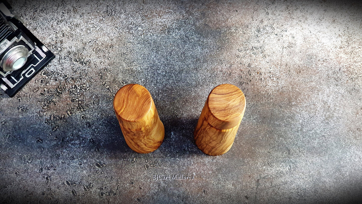 Salt and Pepper Mill Set With Adjustable Ceramic Mechanism, Handmade Grinding Mechanism for Peppers and Salts, Pepper Mills vintage