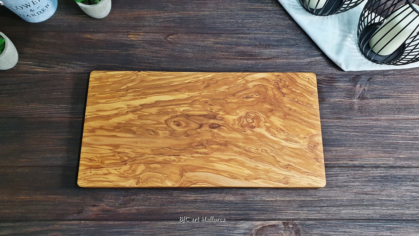 Olive wood Cutting Boards  for Preparing Meals or Serving Appetizers and Cheese Trays,  Nice Personalized Kitchen Gift