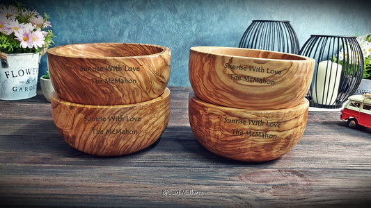 Custom Serving Bowl For Family Breakfasts, Custom Cereal Kitchen Bowl, Olive Wood Bowls for Pasta and Salad Meals Custom Kitchen