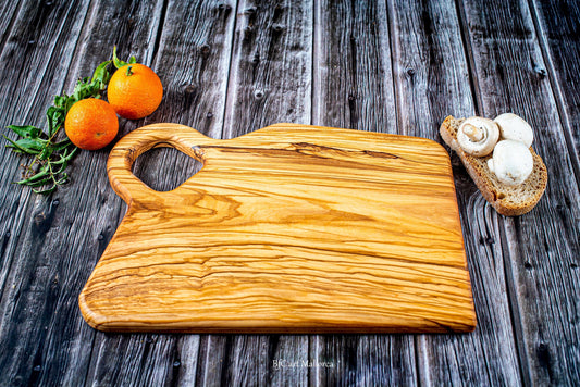 Cutting Board With Handle Olive Wood, Cutting Boards Mallorca design, Olive Wood Cutting Board for Meat And Cheese Tray, Bread Slicer, Cheese Board