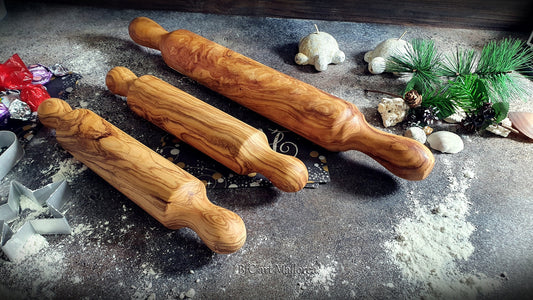 Rolling Pin for children set for Bakery Preparation of Pasta and Cookies with Children and Family, Wooden Rolling Pin for Bakery & Pastry