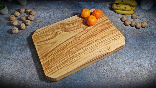 Large Charcuterie Board Handmade Olive Wood, Big Cutting Boards Wooden Large, Charcuterie Serving of Large Size and Unique Design