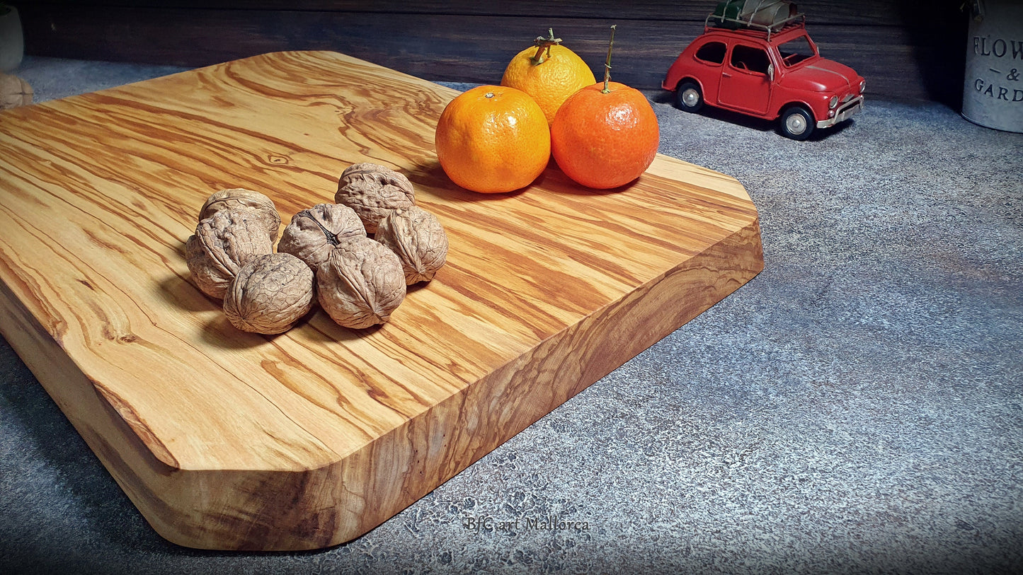 Extra Large Cutting Boards Handmade Olive Wood & Matching Artisan Knife, Butcher Block Cutting Board personalized Large