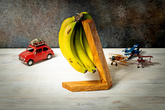 Banana Rack Stand Olive Wood, Handmade Banana Hanger Olive Wood, Banana Hanger tree stand, Banana holder stand original