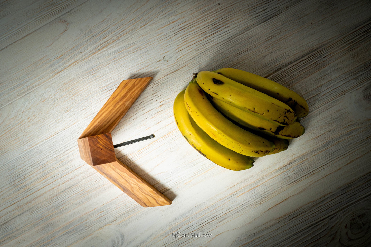 Banana Rack Stand Olive Wood, Handmade Banana Hanger Olive Wood, Banana Hanger tree stand, Banana holder stand original