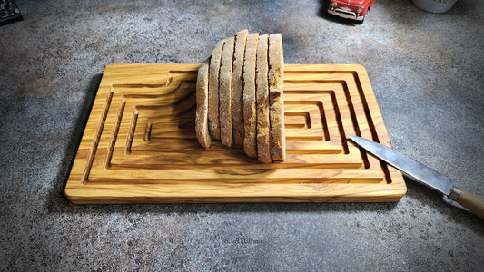 Bread cutting board olive wood, Bread board with crumb catcher Cutting Bread, Customizable Chopping Board Bread antique bread boards French