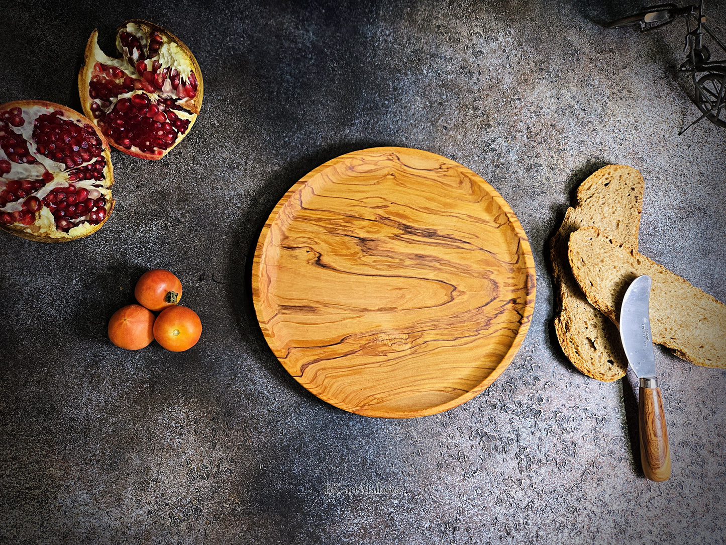 Handmade Olive Wood Plate Set, Appetizer Serving Plates