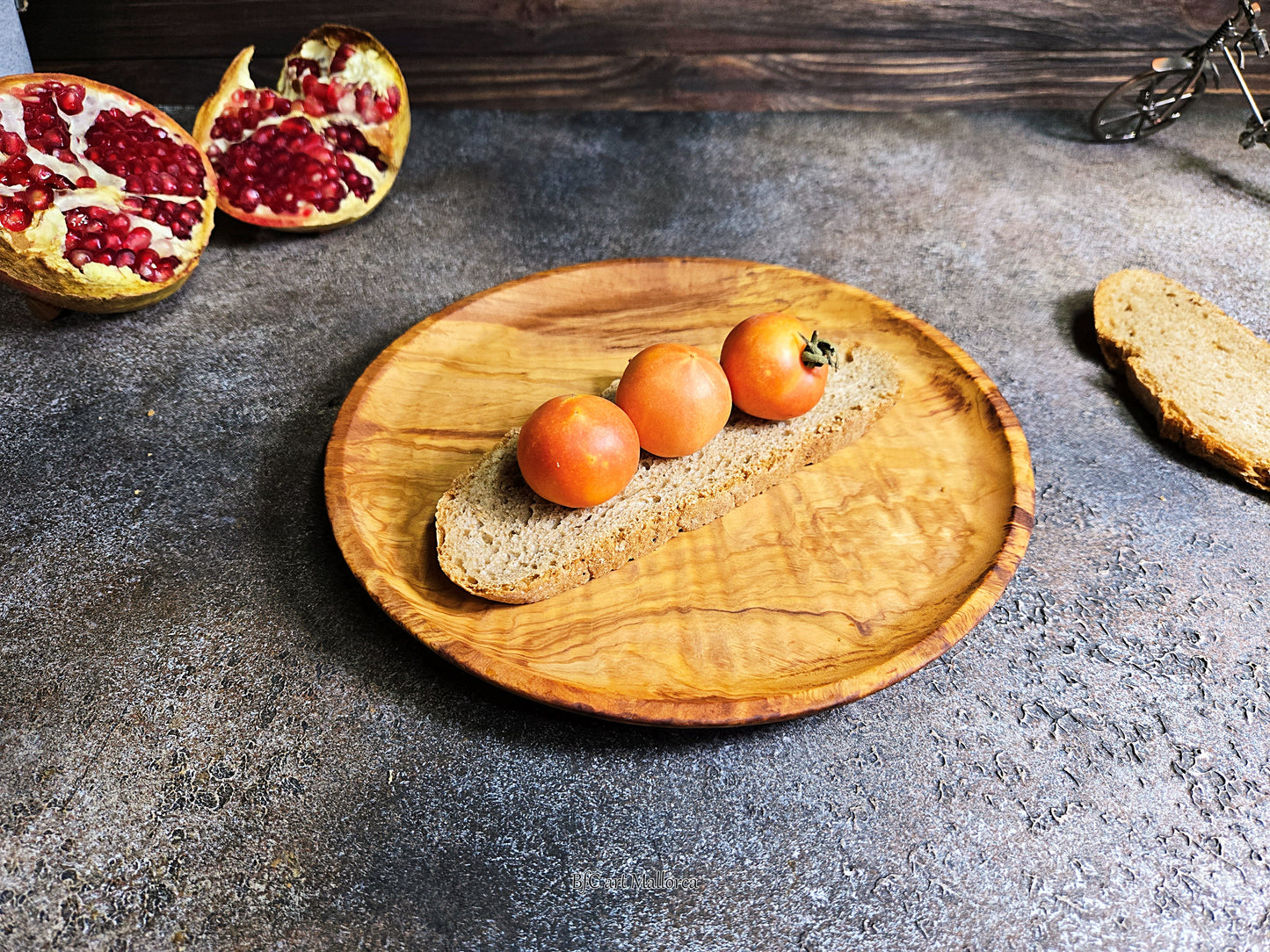 Handmade Olive Wood Plate Set, Appetizer Serving Plates