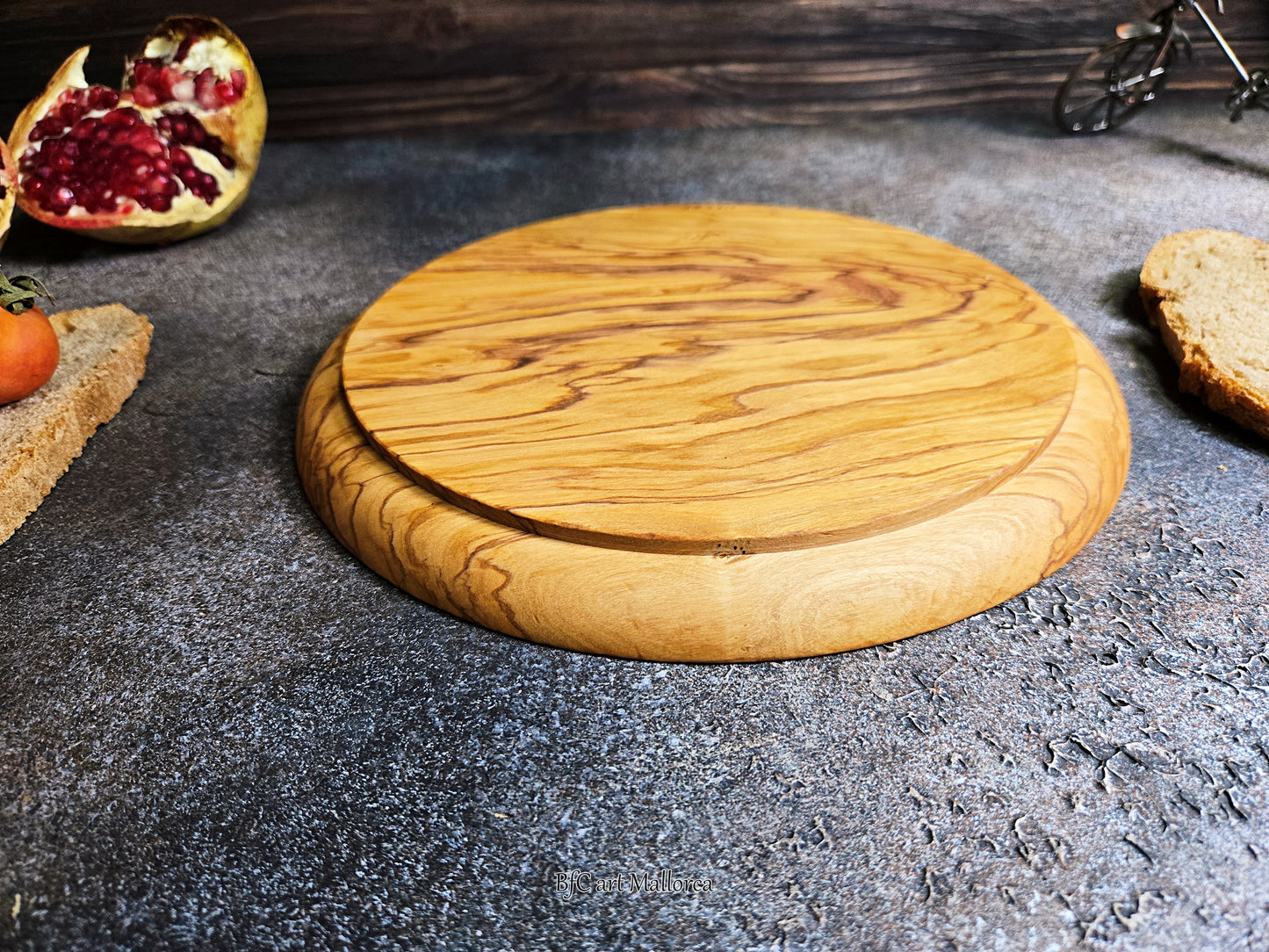 Handmade Olive Wood Plate Set, Appetizer Serving Plates