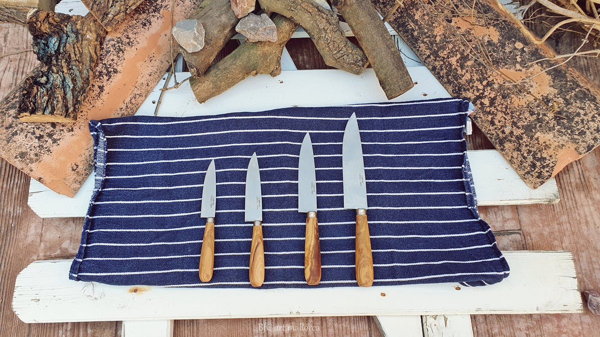 Handmade Olive Wood Kitchen Knife – Personalized Stainless Steel Blade